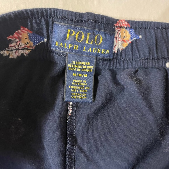 Polo Ralph Lauren Bear USA Flag Lounge Shorts AOP All Over Print Men's M - Picture 4 of 7